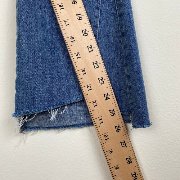 DL1961 Bridget Cropped Boot Jeans Size 26 Ludgate Blue Raw Hem Classic Staple - Picture 14 of 15